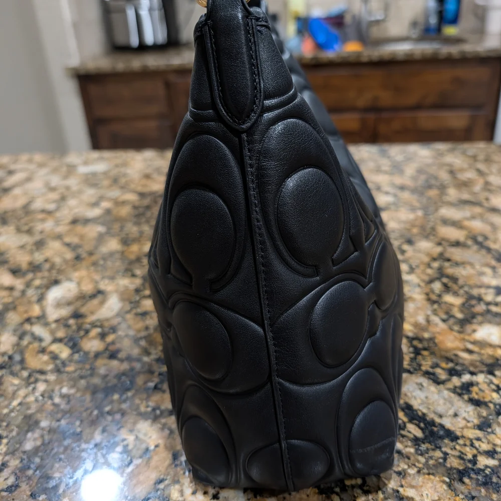 Coach Black Embossed Shoulder Bag - Picture 8 of 9
